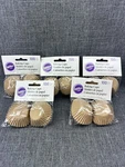 Wilton Mini Baking Cups Tan 100 Count Packages New Sealed Lot Of 5. Fixed Price $16.99.