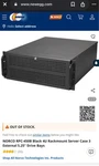 Norco RPC-450B Black 4U Rackmount Server Case 3 External 5.25" Drive Bays. Fixed Price $85.00.
