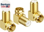 3-PACK Gold-plated F-type Right Angle RG6 Coaxial Adapter (90 Degree Con. Fixed Price $22.28.