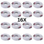 Annke 16 Pack 60' White Dvr Cctv Security Camera Bnc Dc RG59 Siamese Cable Cord. Fixed Price $59.99.
