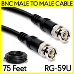 75 Feet Bnc Cable Cctv Camera Cord RG59U Plug To Coaxial Dvr. Fixed Price $19.99.