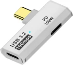 Areme Dual Usb Headphone Adapter With 100W Charging Port, 2-IN-1 White. Fixed Price $13.35.