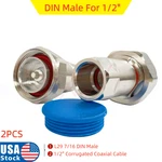2PCS 7/16 Din Male Connector For 1/2 Inch Corrugated Coax Cable Andrew LDF4-50A. Fixed Price $21.24.