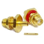 Rf Connector, Coaxicom 3210-2-1 Sma Straight Female Bulkhead, Lot Of 4. Fixed Price $12.00.