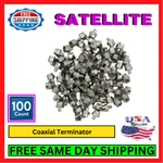 Satellitesale Universal F-type 75 Ohm Coaxial Terminator 5-2050 Mhz 100 Pack Set. Fixed Price $24.95.