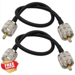 Exgoofit PL259 To Cable, 12 Inch RG58, Pack. Fixed Price $20.00.