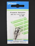 1X Bnc To Rca Female Coaxial Adapter - Philmore 955. Fixed Price $8.79.
