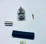 X Silver Tnc Male Plug Crimp RG58 LMR195 RG142 Cable Straight Rf Connector Usa. Fixed Price $8.51.