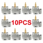 10 Pack Connector Uhf Male PL259 Plug Crimp RG58 RG142 LMR195 RG400 Cable Usa*. Fixed Price $14.89.