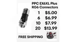 1, 6, 10, 20 Ppc EX6XL Plus RG6 Compression Connectors Redline Connections. Fixed Price $6.99.