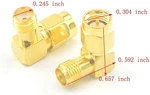 5PCS Sma To Female Right Angle 90-DEGREE Adapter Gold Plated Contacts Pack. Fixed Price $10.79.