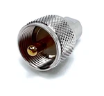 2PCS Coax Adapter Fme Male Plug To Uhf PL-259 Gold Pin Nickle Body. Fixed Price $10.95.