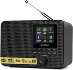 Lemega IR1 Portable Wifi Internet Radio, Bluetooth Speaker, & Dual Alarms Clock. Fixed Price $97.99.