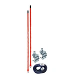 Accessories Unlimited 4' Red Dual Cb Antenna Kit With 3-WAY Aluminum SO239. Fixed Price $105.00.